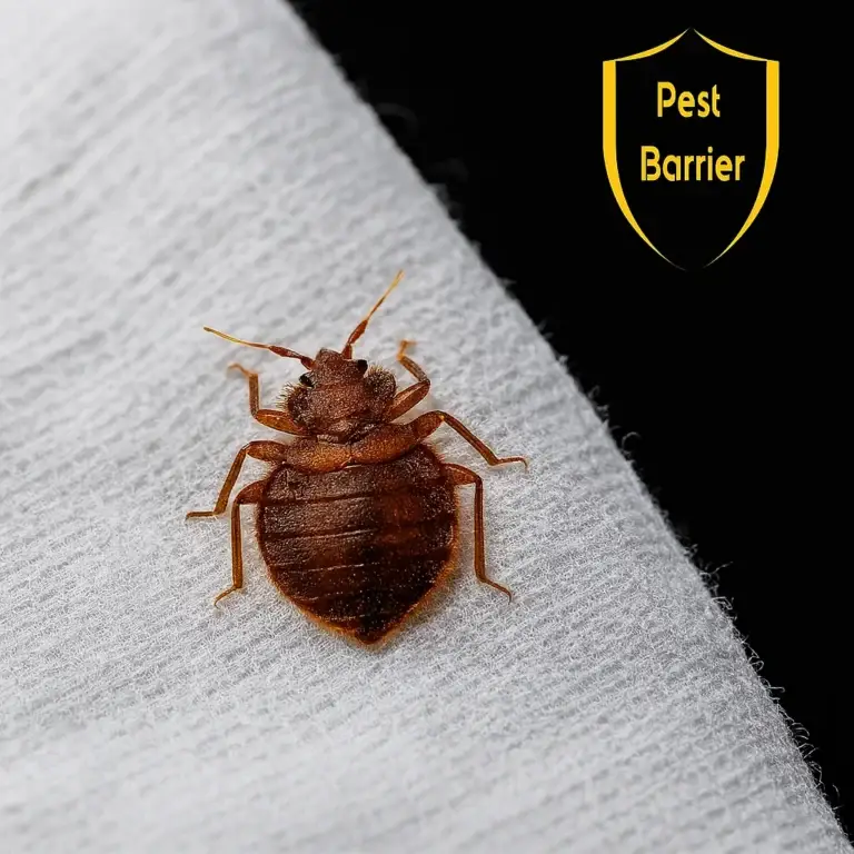 Dorosła pluskwa na materacu – objaw infestacji w sypialni